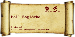 Moll Boglárka névjegykártya