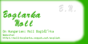 boglarka moll business card